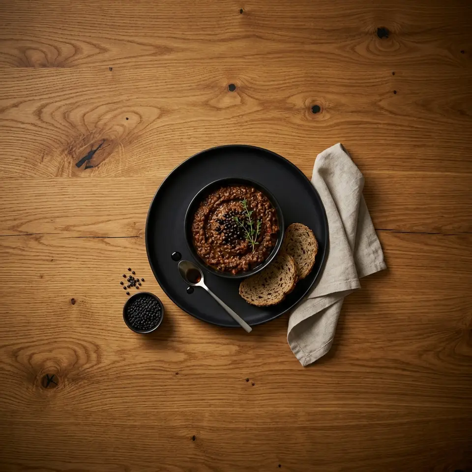 Belugalinsen-Balsamico-Aufstrich