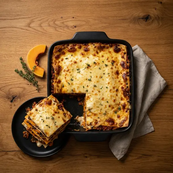 Kürbis-Linsen-Lasagne